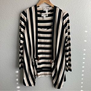 Women’s Joseph Ribkoff Two Piece Cardigan Set Striped Shirt Size US 8